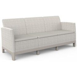 Vrtne mize, stoli in garniture SCANDI FORMA 3 SEDEŽNA SOFA – Kamnito siva/mehko bela Cene