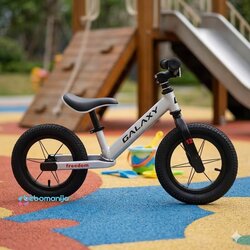 Balance Bike sa Gumama na naduvavanje 12" GALAXY FREEDOM siva/crna - 540113 Cene