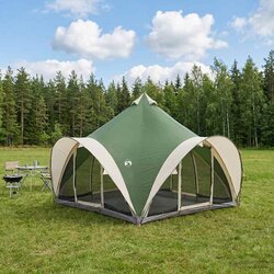 Tipi šator s krovom Zelena 6 osoba Poliester i čelik Cene