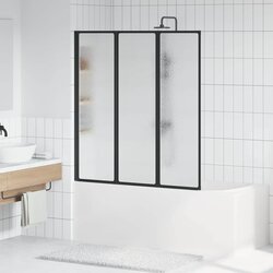 vidaXL Tuš stena Črna 132 x 2 x 140 cm Aluminij Cene