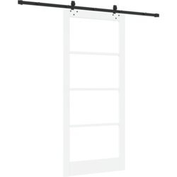 vidaXL Klizna Vrata s Hardverskim Setom Bijela 93x211 cm Čvrsto Drvo Bor Cijene