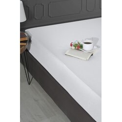 Antalya Zaštitni prekrivač za bračni krevet Alez Pol, 200x200cm+30cm, Bijeli Cijene