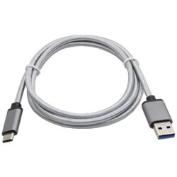 Chameleon Podatkovno-polnilni kabel USB-Type C, 3.0, siv, najlon, Cene