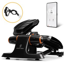 Capital Sports Galaxy Step, mini stepper, vrhunske tekalne površine, LCD zaslon, aplikacija, modra Cene