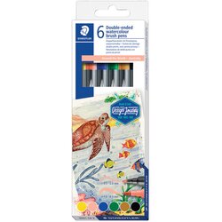 Flomaster 6BOJA OBOSTRANI AKVAREL "AUSTRALIA" DESIGN JOURNEY STAEDTLER 3001 C6-2 BLISTER Cene