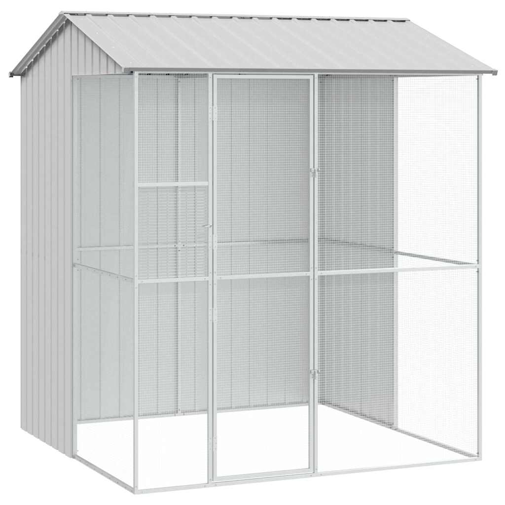 vidaXL Ptica gnezdo Siva 215x210x247 cm Jeklo Cene