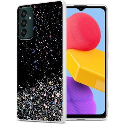 Cadorabo Ohišje, združljivo z Samsung Galaxy M13 4G in črna z bleščicami - Zaščitni ovitek iz prožnega silikona TPU s svetlečimi bleščicami, (20859855) Cene