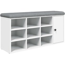 vidaXL klupa za cipele bijela 102 x 32 x 50 cm od konstruiranog drva Cijene