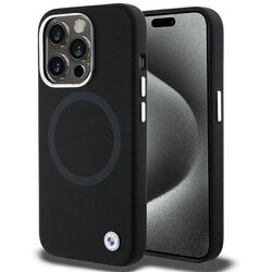 BMW TEKOČI SILIKONSKI OVITEK SIGNATURE ZA MAGSAFE ZA IPHONE 15 PRO ČRN, (21899142) Cene