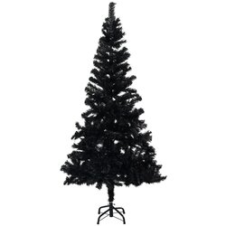 vidaXL umjetno božićno drvce sa stalkom crno 120 cm PVC Cijene