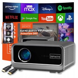 Zenwire PrimeView G60 pametni projektor Full HD 1080p, podpora 4K, Android/Google TV 14, WiFi 6, BT 5.2, 1300 ANSI, (5000193568) Cene