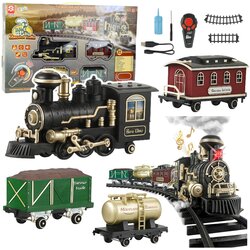 Electric Train Classic RC Train Lights Sounds Smoke 206 cm 24 pcs. Cene
