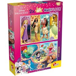 Lisciani Giochi Disney Princeze 2 u 1 maxi puzzle 2x60 komada i bojanka 50x35 cm - Lisciani Cene