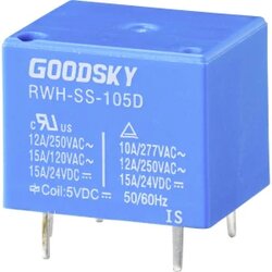 GoodSky RWH-SS-105D relej za tiskane pločice 5 V/DC 15 A 1 prebacivanje 1 St. Tray Cene