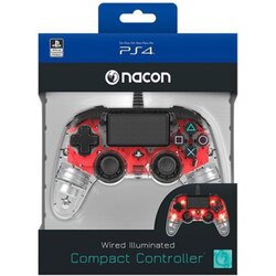 Bigben PS4 Nacon Compact Light Wired Controller prozirno-crveni Cene