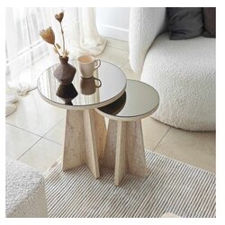 Hanah home Club set stolova Luna, 2 dijela, krem Cijene