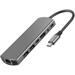 INF 7-v-1 USB-C zvezdišče s HDMI, Ethernet in polnjenjem PD, (21778417) Cene