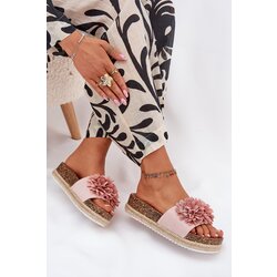 Boto Women's Platform Sandals With Decorative Flowers Pink Tessara Cijene