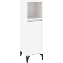 Maison Chic Kopalniška omarica - Kopalniški kabinet bela 30x30x100 cm inženirski les, (21794515) Cene