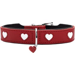 Hunter ovratnica Love, rdeča - Vel. 65: obseg vratu 51-58 cm Cene