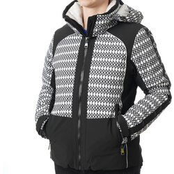 Luhta ženska jakna mukkavaara, crno - bela Cene