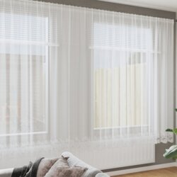 vidaXL Zavjese sa zavjesama Cvjetni Bijela 500 x 220 cm Poliester Cijene