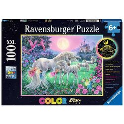 Ravensburger Puzzle - 3-barvna svetleča sestavljanka - Samorogi v mesečini, 100 kosov Cene
