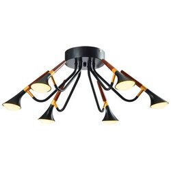 Elmark duncan Led luster 45W 3000K mat crni/drvo Cene