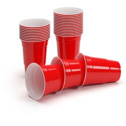 BeerCup Nadal Classics, crvene party čaše, 16 oz, 473 ml, čaše za piće, za višekratnu upotrebu, čvrste Cijene