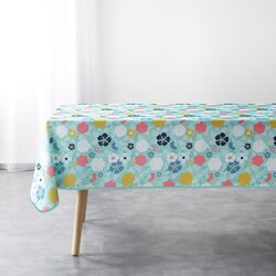 Douceur d intérieur prti NAPPE RECTANGLE 150 x 240 CM POLYESTER IMPRIME LILY MENTHE Večbarvna Cene