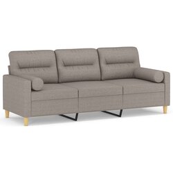Maison Chic kavč - Sofa - Kanape trosed z okrasnimi blazinami taupe 180 cm blago, (21727770) Cene