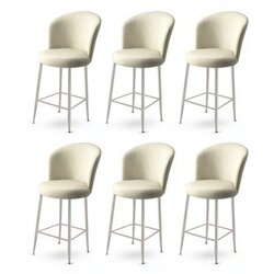 Hanah home set 6 barskih stolica alte cream chrome Cene