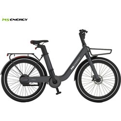 Ms Energy CITYZEN C102 2026 električno kolo, cestno / mestno, 24" FAT pnevmatike, 250W 50Nm motor, 345Wh 36V 9.6Ah baterija, do 70km, Drivetrain, mehanske disk zavore, LCD zaslon, sivo (Dark Gray) - - Bonajo Cene