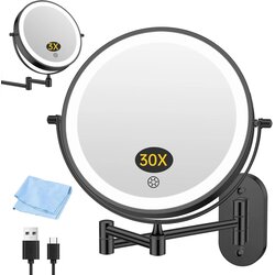 FUNTOUCH stensko LED kozmetično ogledalo 3x/20x z USB Cene