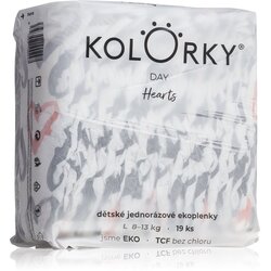 Kolorky Day Hearts ekološke plenice za enkratno uporabo velikost L 8-13 Kg 19 kos Cene