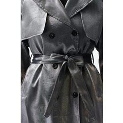 Trendyol Anthracite Oversize Wide Cut Belted Trench Coat Cijene