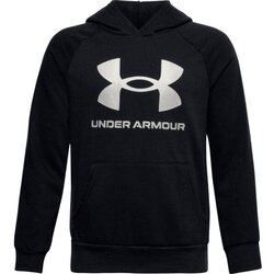 Under Armour Boys' sweatshirt RIVAL FLEECE HOODIE black XS Cene