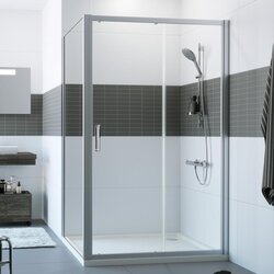 Huppe classics 2 tuš vrata 100cm dvodelna prozirno staklo silver profil H=2000 Cene