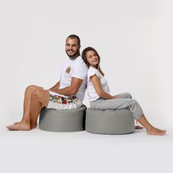 Atelier Del Sofa baštenski lazy bag - tabure Round/ siva Cene