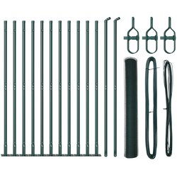 vidaXL set ograda Set od 2 Šumsko zelena Metal, plastična obloga Cijene