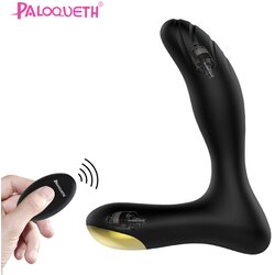Paloqueth Vibrating Prostate Massager with Remote Black Cene
