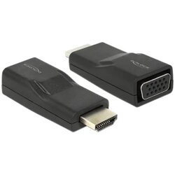 Delock 65655 HDMI / VGA adapter [1x muški konektor HDMI - 1x 15-polni ženski konektor D-Sub] crna Cene
