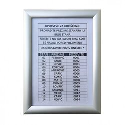 Ram za spisak stanara 875 Cene