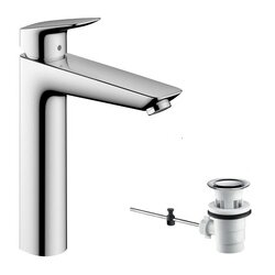 Hansgrohe logis 190 chrome baterija (slavina) za umivaonik sa odlivnim ventilom sifona pop-up 71090000 Cene