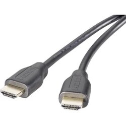 SpeaKa Professional HDMI kabel HDMI-A vtič, HDMI-A vtič 1 m črna SP-9021120 4K UHD, avdio povratni kanal, pozlačeni konektorji HDMI kabel, (20417870) Cene