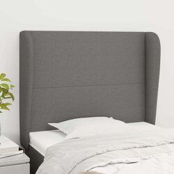  Uzglavlje s ušima tamnosivi 93x23x118/128 cm od tkanine Cijene