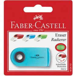 Gumica PLASTIČNA SLEEVE MINI FABER CASTELL 182413 BIJELO/PROZIRNO SORTIRANO BLISTER-EOL!! Cene
