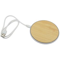 Simpo Punjač power bank ECO VISION bambusa , ABS za bežično punjenje, bijelo smeđi Cene