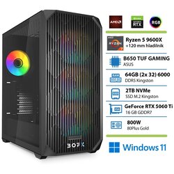 BOFX Namizni računalnik VOLANTIS 4 R5-9600X, 64 GB RAM, 2 TB SSD, RTX5060TI, W11H, (5000071341) Cene