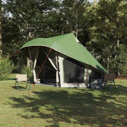 Tipi šator s krovom s pohranom Zelena 508 x 470 x 300 cm taft Cene